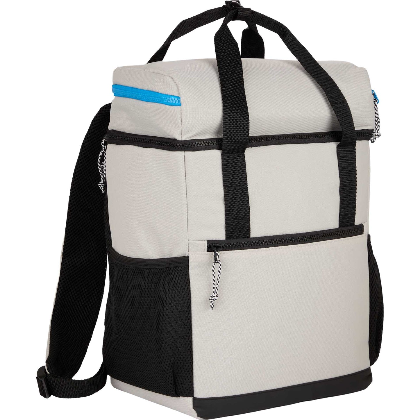 White Glacial RPET Backpack Cooler plain