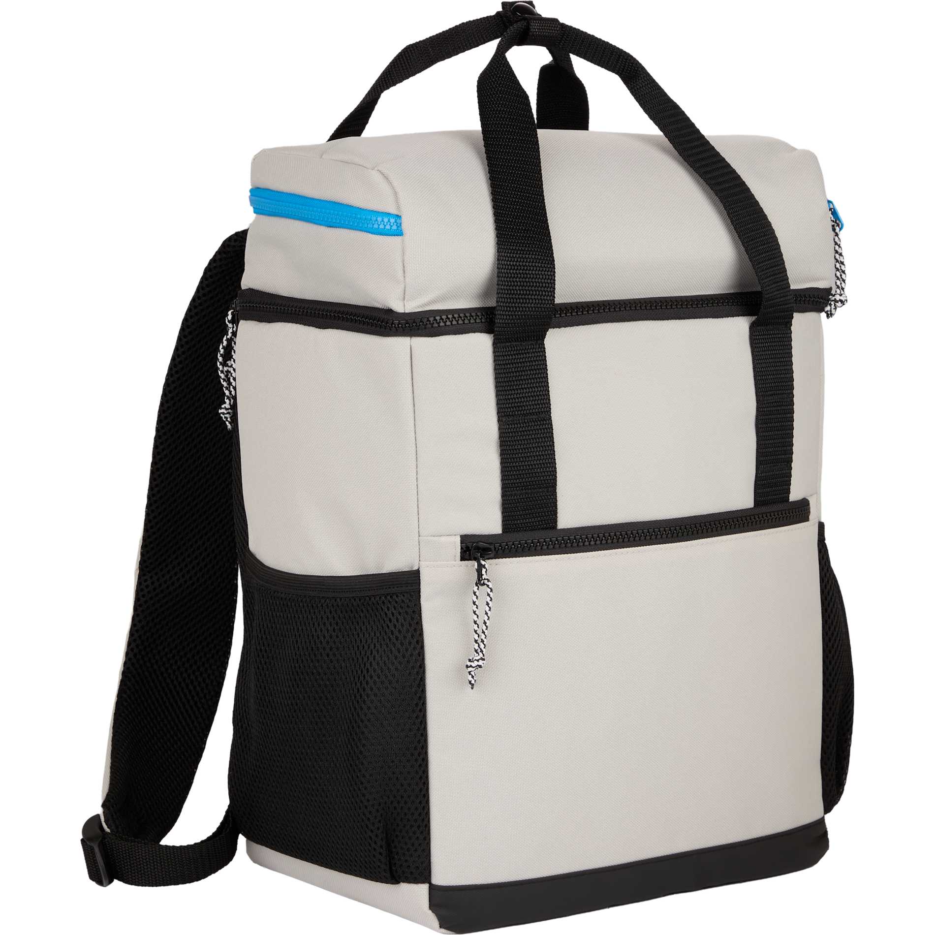 White Glacial RPET Backpack Cooler plain