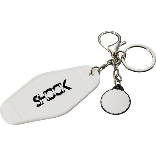 White Golf Motel Keychain