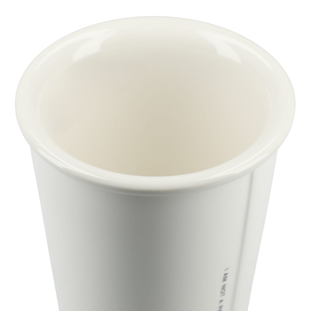 White I'm not a paper cup 10oz ceramic tumbler plain