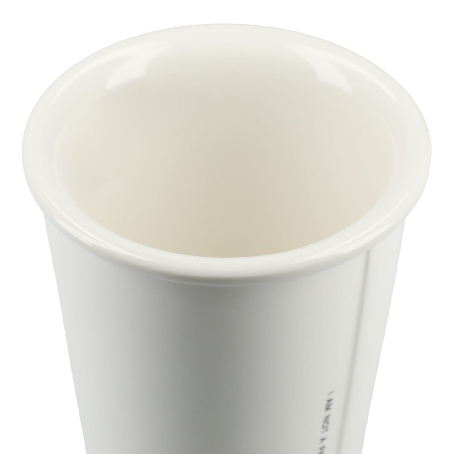 White I'm not a paper cup 10oz ceramic tumbler plain