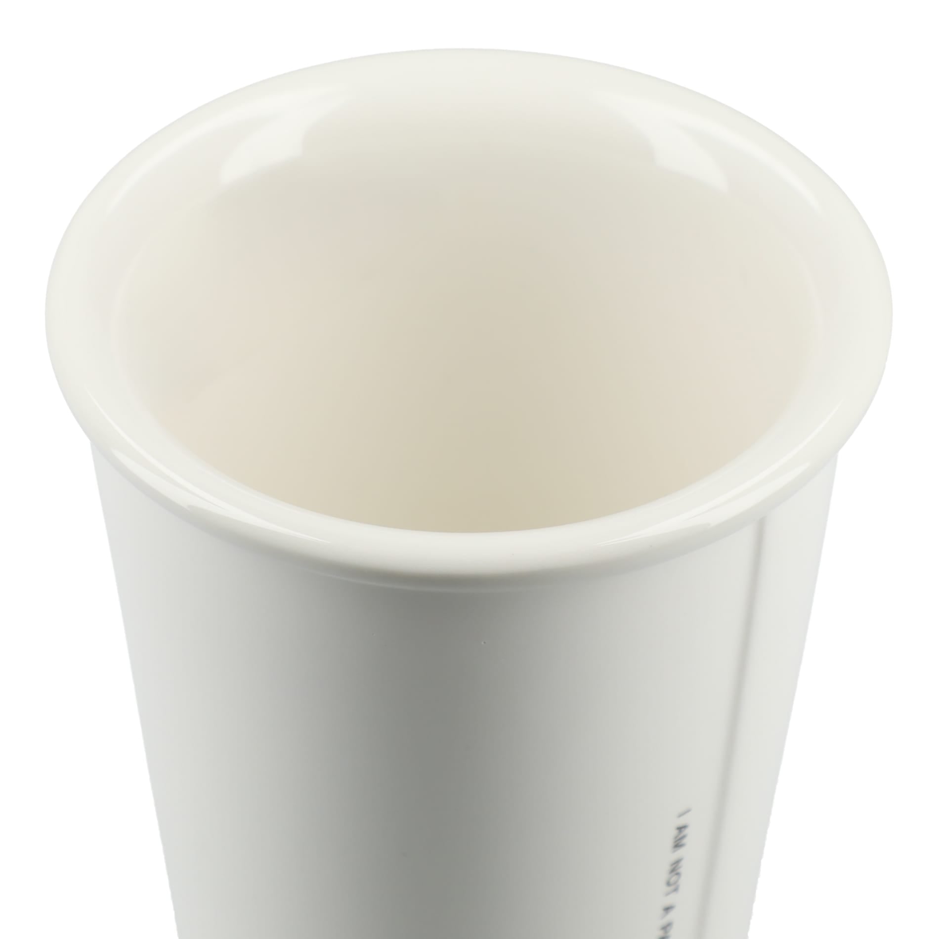 White I'm not a paper cup 10oz ceramic tumbler plain