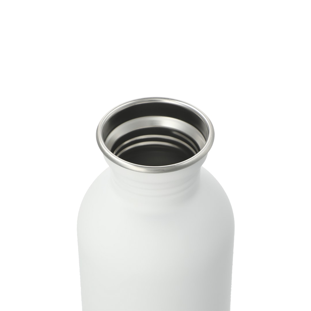 White Lagom Single wall Stainless steel Bottle 27oz