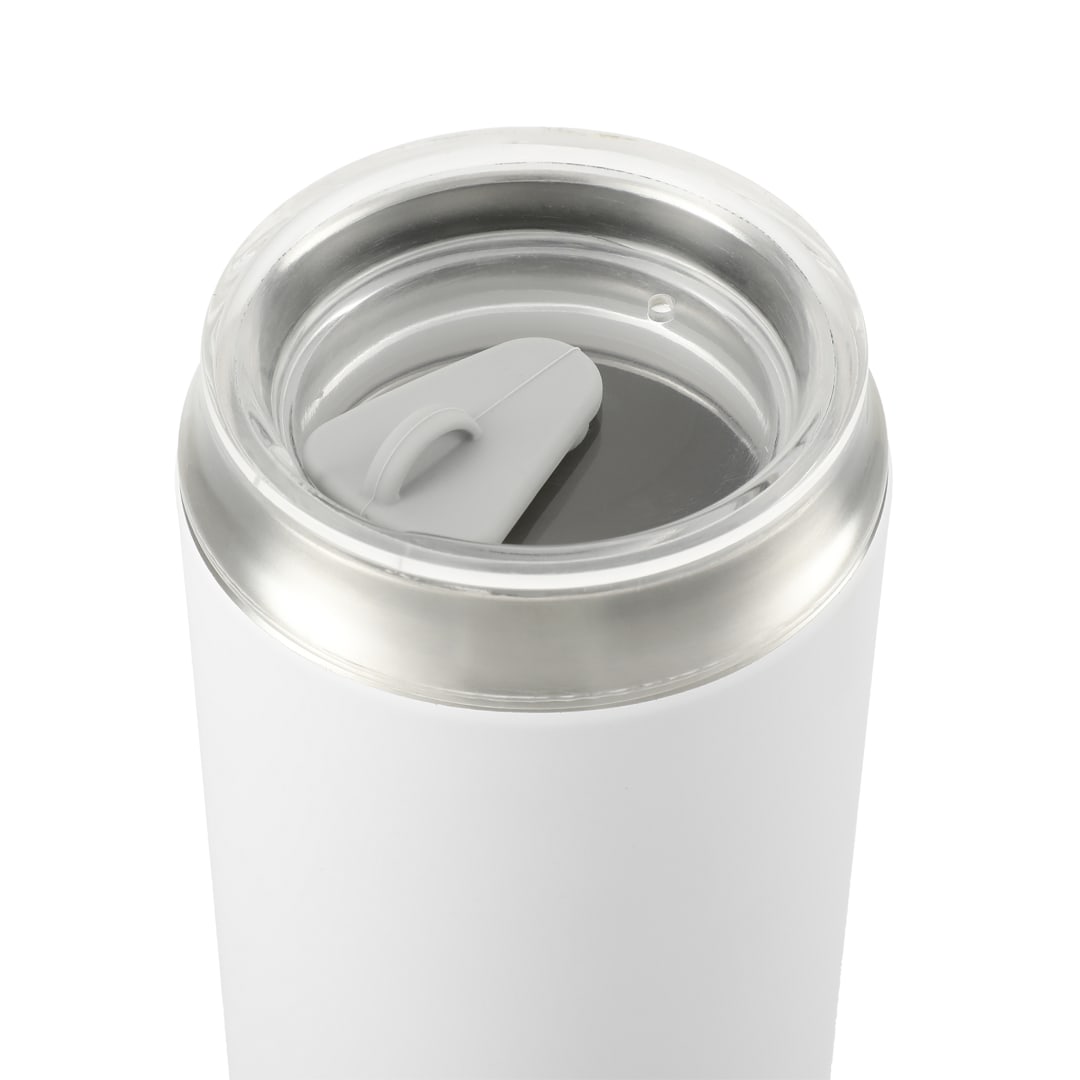 White Marka Copper Vac Tumbler w/ SS straw 20oz