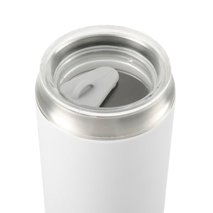White Marka Copper Vac Tumbler w/ SS straw 20oz