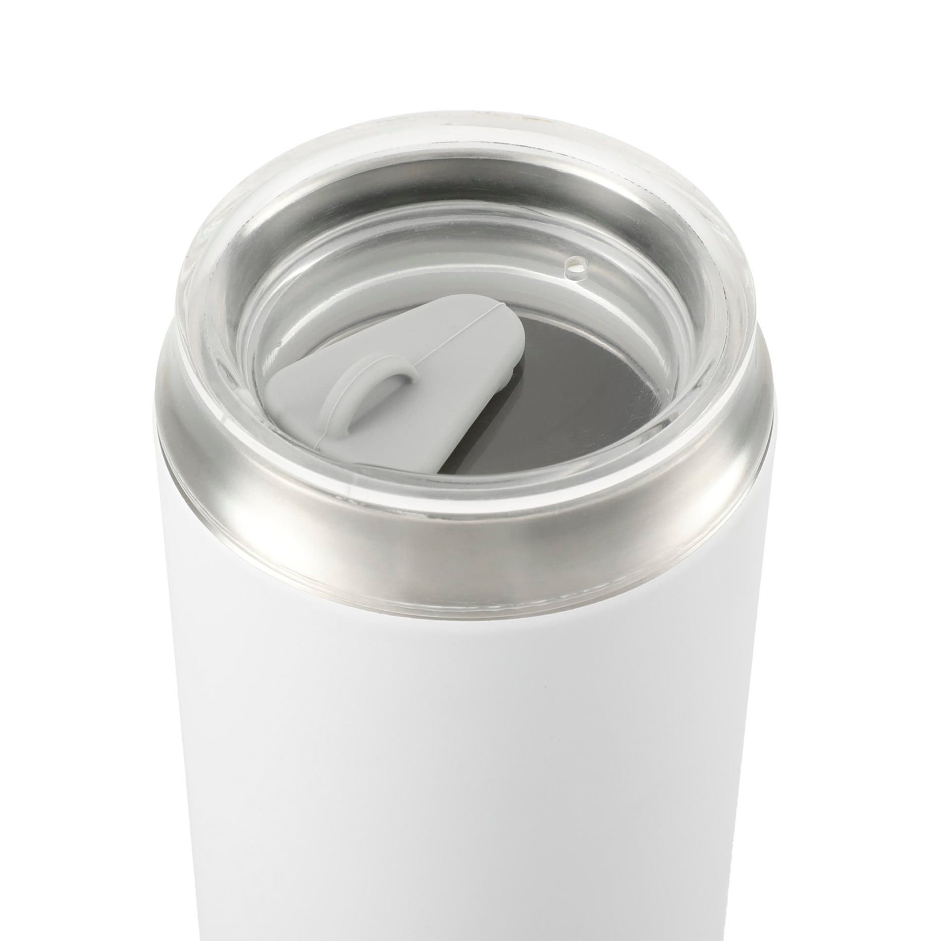 White Marka Copper Vac Tumbler w/ SS straw 20oz