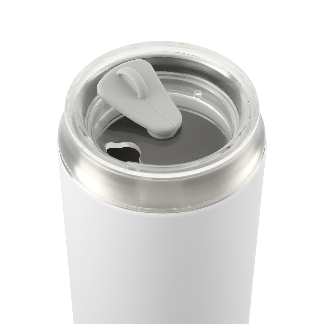 White Marka Copper Vac Tumbler w/ SS straw 20oz