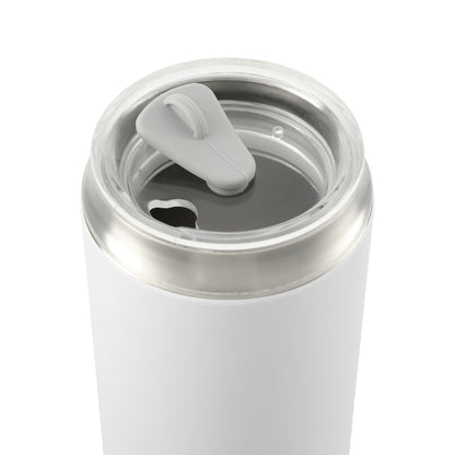 White Marka Copper Vac Tumbler w/ SS straw 20oz