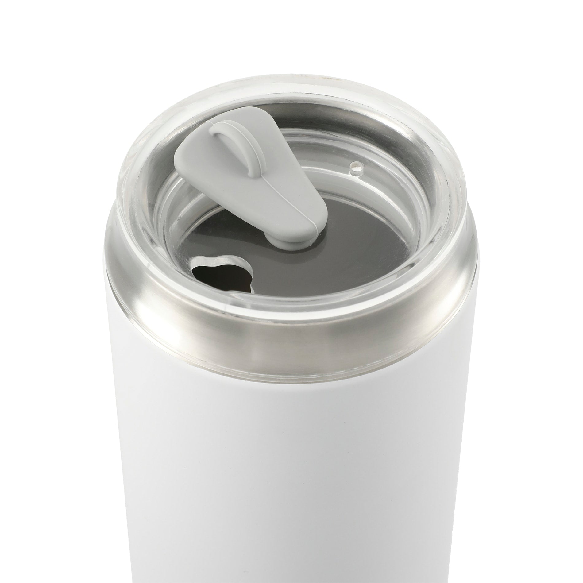 White Marka Copper Vac Tumbler w/ SS straw 20oz