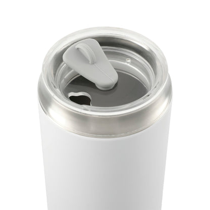 White Marka Copper Vac Tumbler w/ SS straw 20oz