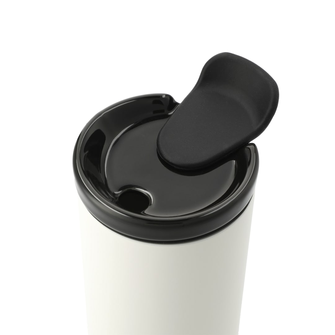 White Seneca Tumbler 16oz w/ Ceramic Lid & Lining