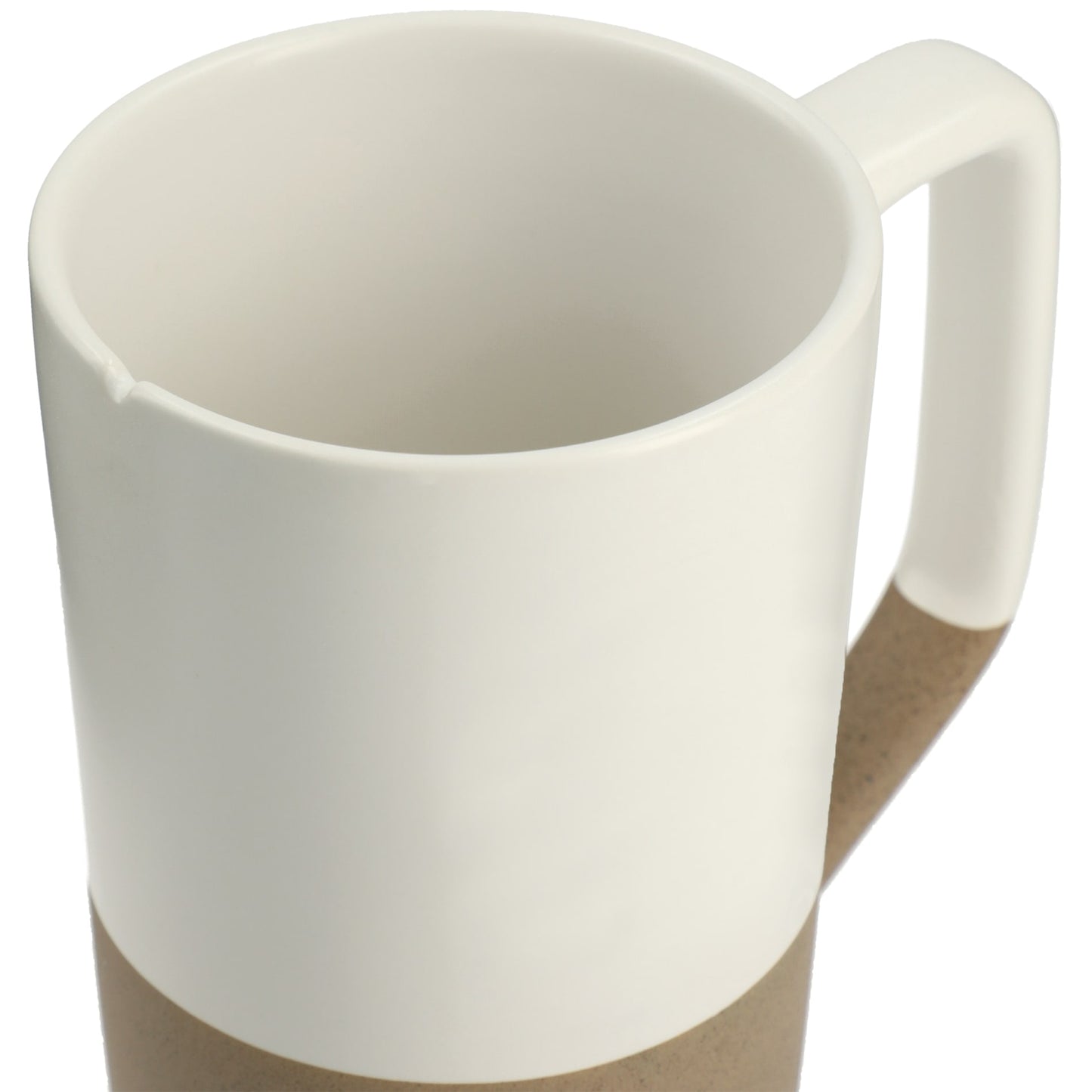 White Tahoe Tea & Coffee Ceramic Mug with Wood Lid 16oz plain