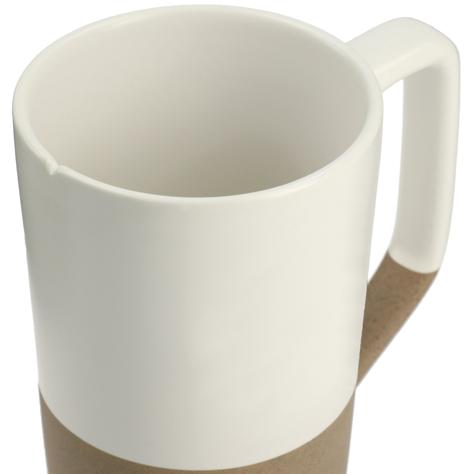 White Tahoe Tea & Coffee Ceramic Mug with Wood Lid 16oz plain