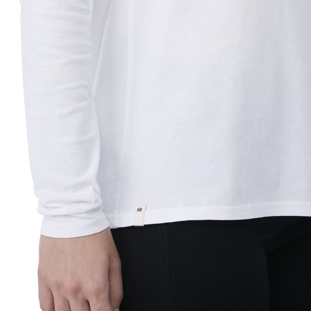 White tentree Organic Cotton Longsleeve Tee - Women's