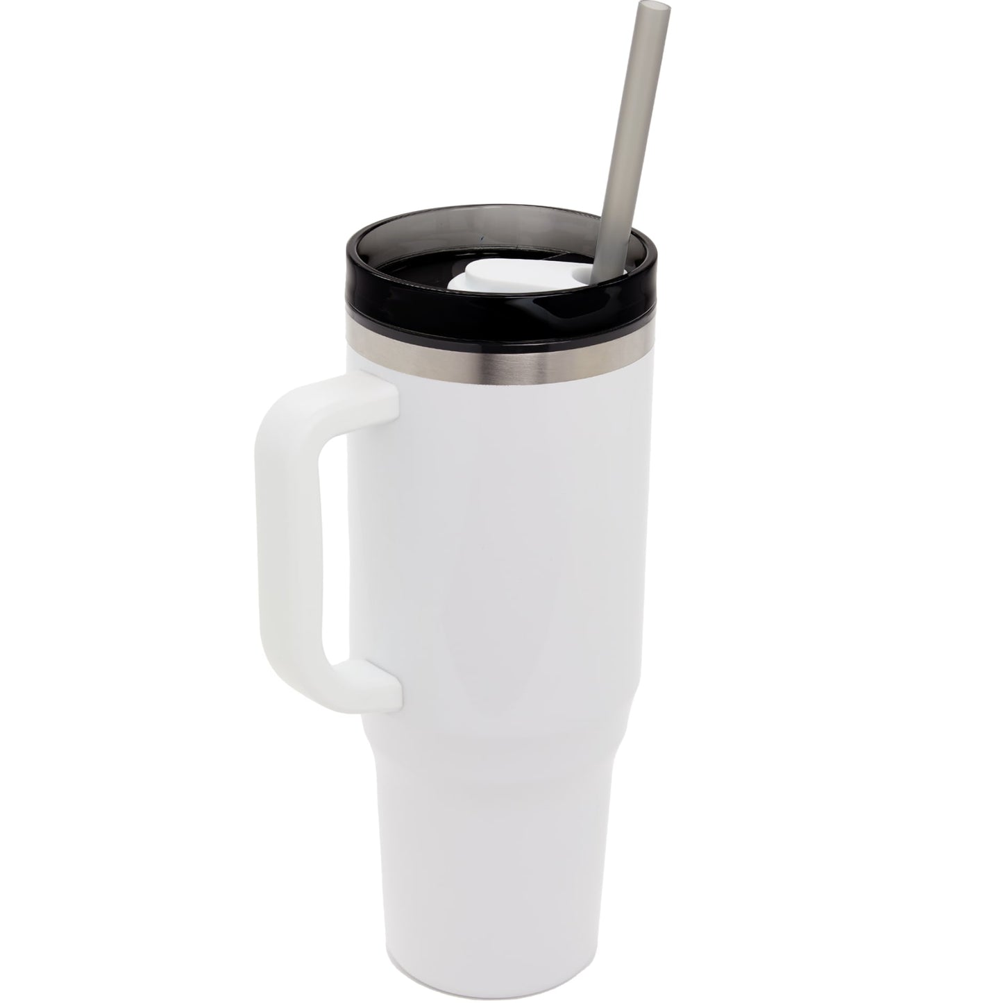 White Thor 40oz Straw Tumbler plain