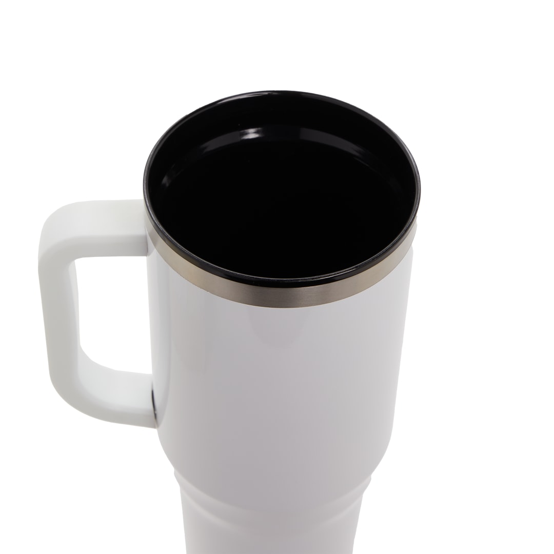 White Thor 40oz Straw Tumbler plain