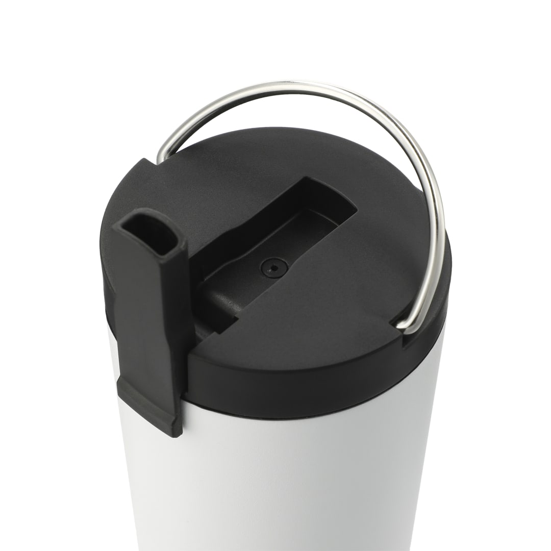 White Thor Copper Insulated Tumbler 24oz Flip Straw Lid