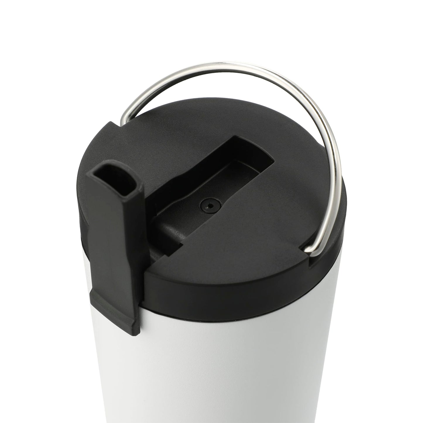 White Thor Copper Insulated Tumbler 24oz Flip Straw Lid