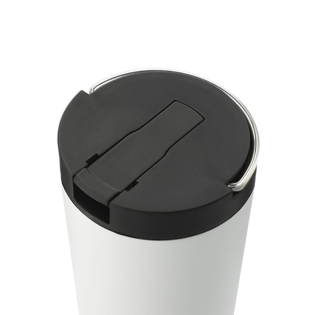White Thor Copper Insulated Tumbler 24oz Flip Straw Lid