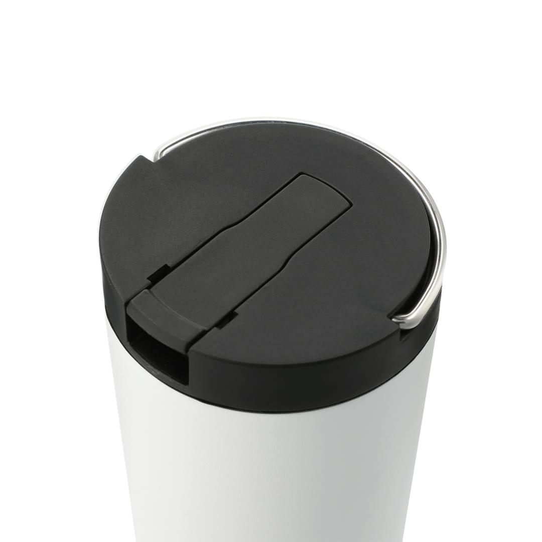 White Thor Copper Insulated Tumbler 24oz Flip Straw Lid