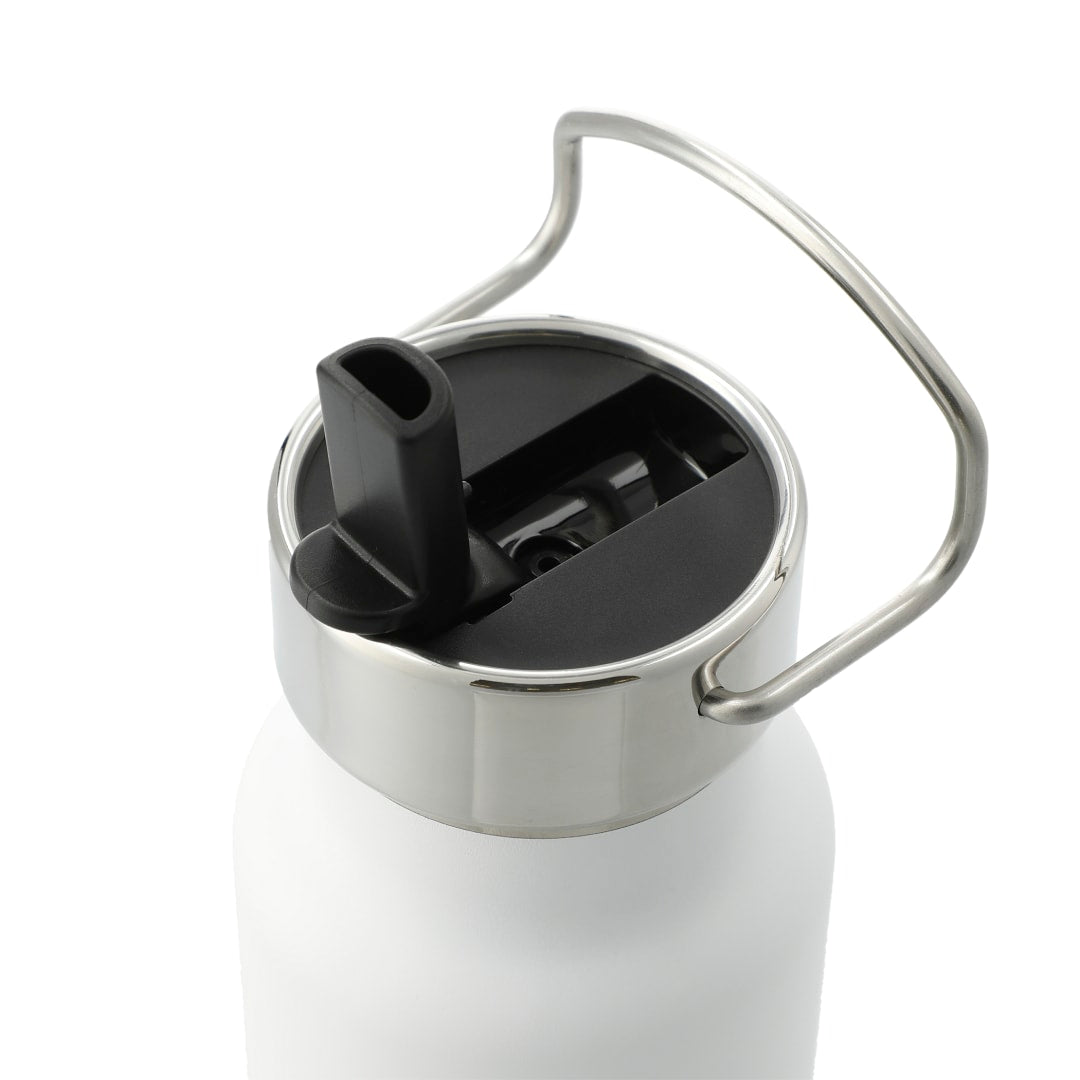 White Thor Copper Vacuum Insulated Bottle 25oz Straw Lid