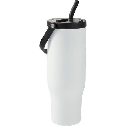 White Trinity Recycled Straw Leak proof Tumbler 30oz plain