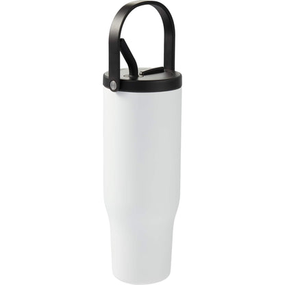 White Trinity Recycled Straw Leak proof Tumbler 30oz plain