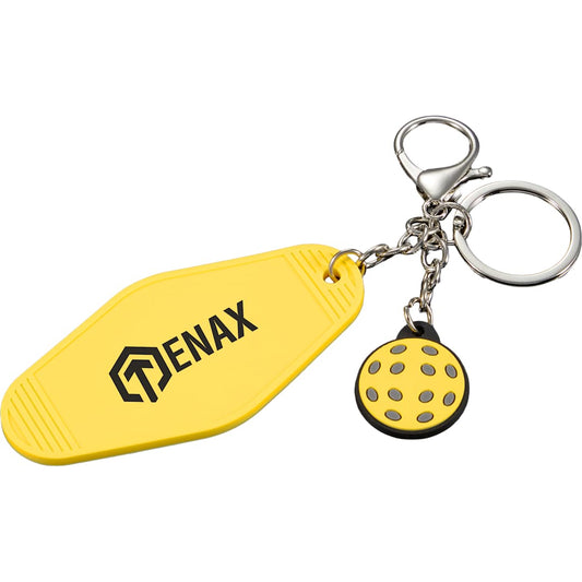 Yellow Pickleball Motel Keychain